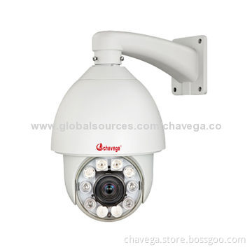 1,000TVL High-resolution 27x IR Auto-tracking Waterproof Security CCTV Speed Dome Camera, OEM
